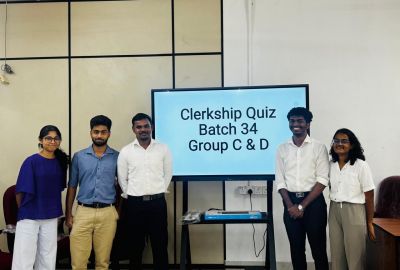 WINNERS OF THE COMMUNITY MEDICINE CLERKSHIP QUIZ - GROUP C & D OF BATCH 34